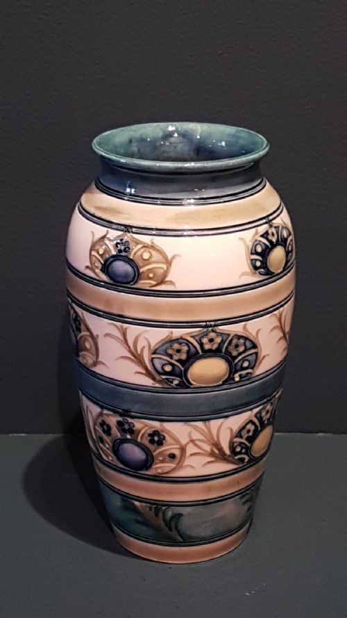 Moorcroft Banded Peacock Feathers Vase