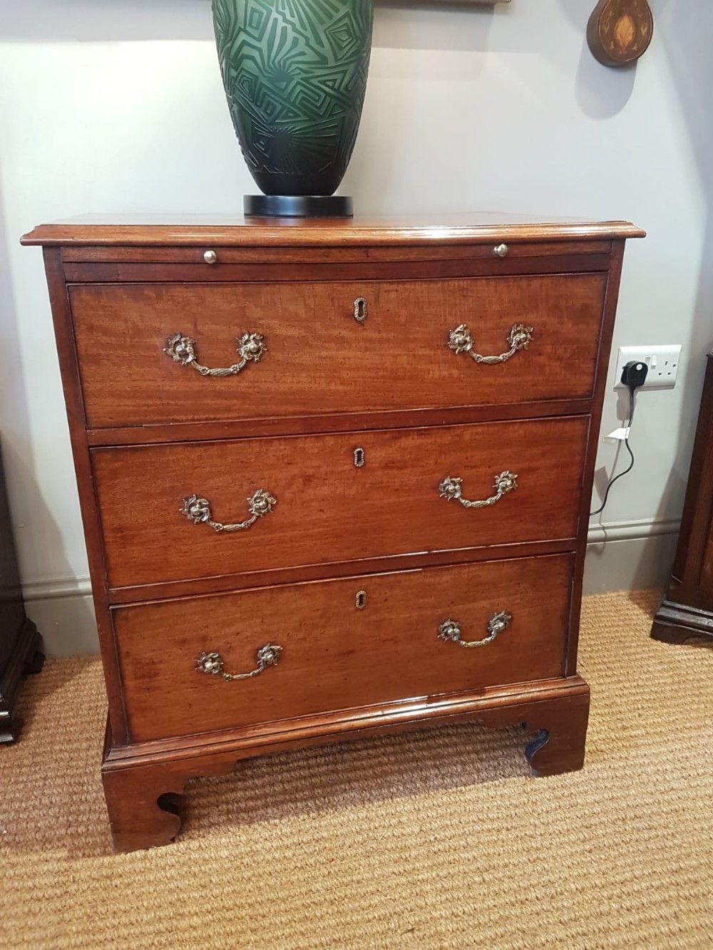 Small George III Figured Mahogany Three Drawer Chest