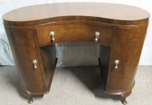 Burr Walnut Kidney Shaped Dressing Table