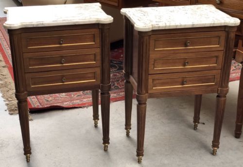 Pair French Louis Xvi Bedside Drawers
