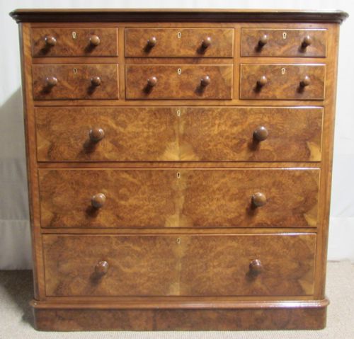 Finest Burr Walnut Victorian Chest of Drawers