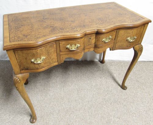 Pretty Burr Walnut Writing Table