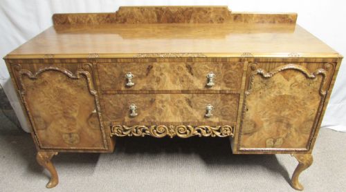 Quality Maple & Co Burr Walnut Sideboard