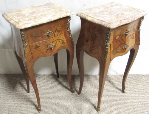 Pair French Bedside Drawers