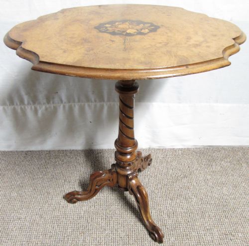 Victorian Burr Walnut Wine Table