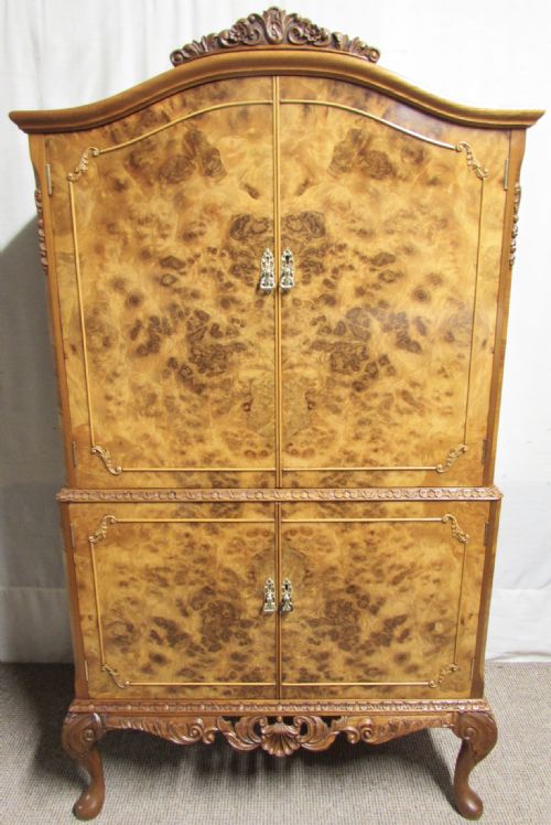 Splendid Burr Walnut Cocktail Cabinet