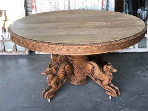 Very Rare Bleached Oak French Table