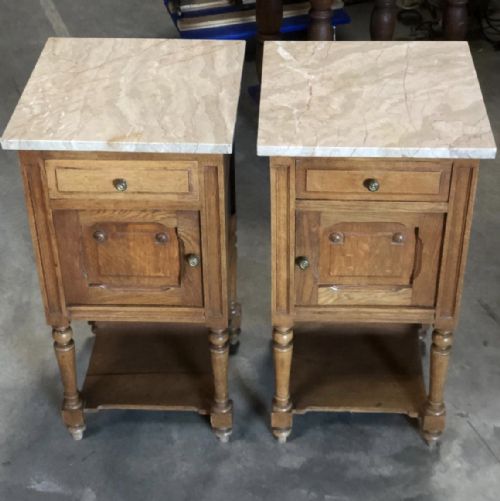 Pair Fench Bedside Cupboards