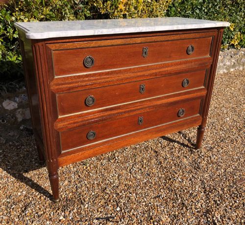 French Marble Top Chest of Drawers