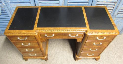 fig 1. Finest Quality Burr Walnut Desk
