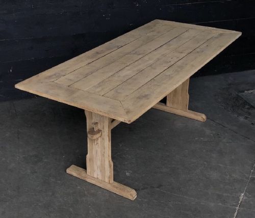 Bleached Oak Farmhouse Kitchen Dining Table