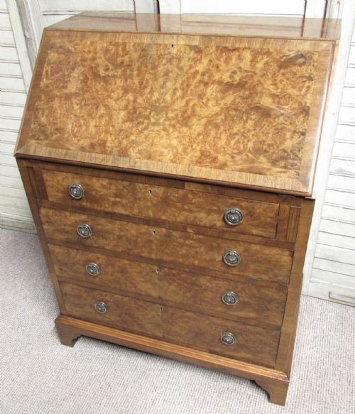 High Quality Burr Walnut Bureau
