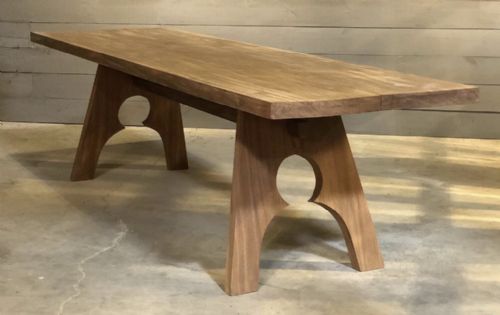 Bleached Mahogany Farmhouse Dining Table