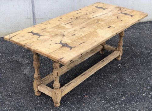 Very Rare French Farmhouse Kitchen Table with Flaps