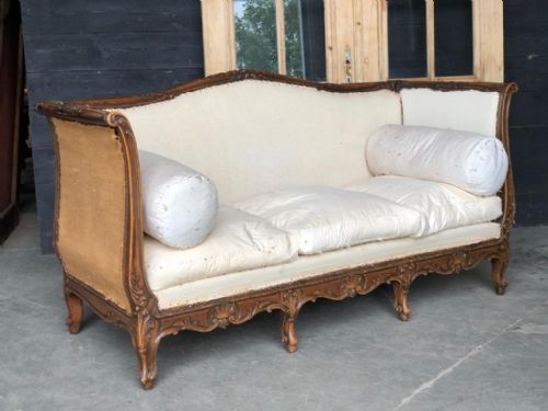 French Walnut Couch or Day Bed