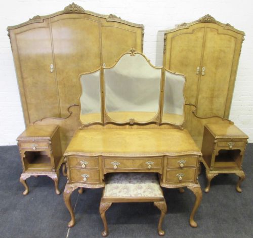 Burr Walnut Bedroom Suite Will Split