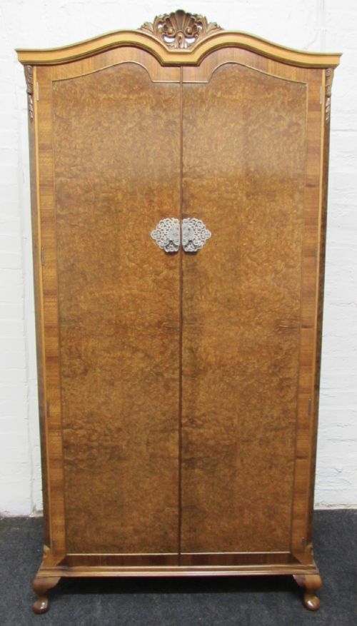 Burr Walnut 2 Door Fitted Wardrobe