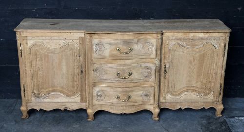 French Bleached Oak Dresser Base Buffet