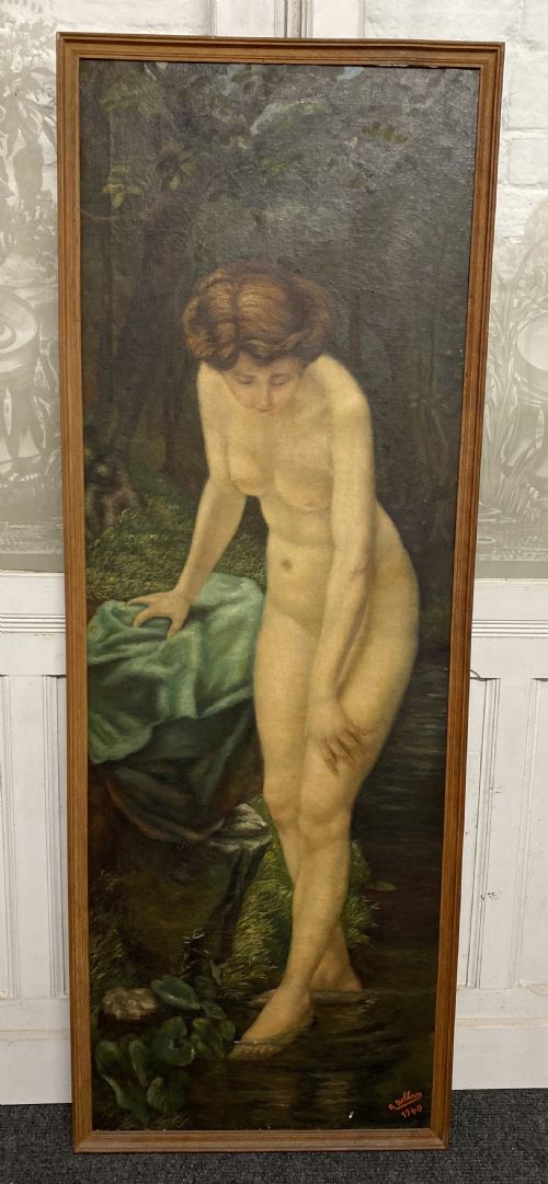 Life Size French Oil Painting Nude