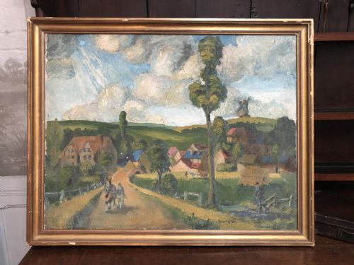 English Impressionist Oil Painting Signed