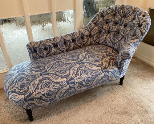 French Chaise Longue Newly Upholstered