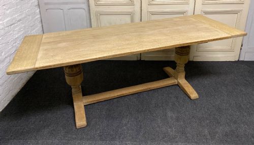 Bleached Oak Refectory Dining Table
