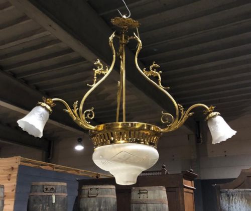 French 3 Arm Chandelier