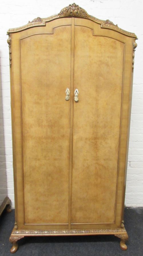 Burr Walnut 2 Door Wardrobe