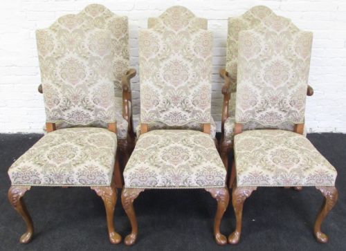 Set 6 Walnut Dining Chairs