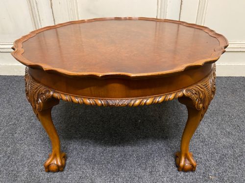 Burr Walnut Round Coffee Table