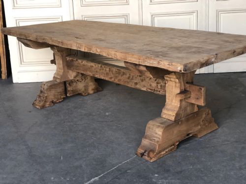 Early French Chestnut Farmhouse Table