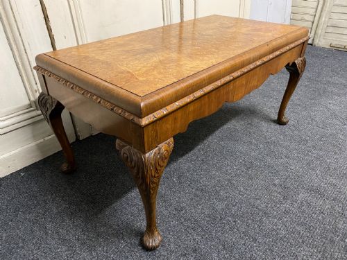 Burr Walnut Queen Anne Coffee Table