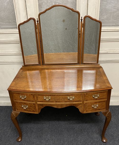 Burr Walnut Queen Anne Dressing Table