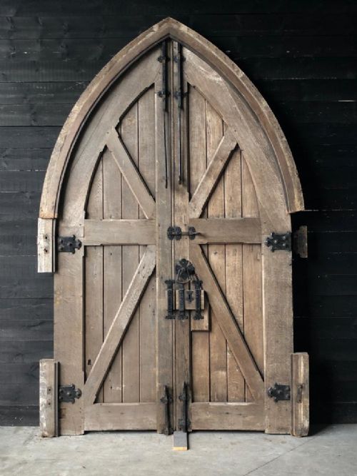 Superb Pair Oak Church Doors