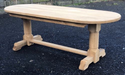 French Bleached Oak Farmhouse Table