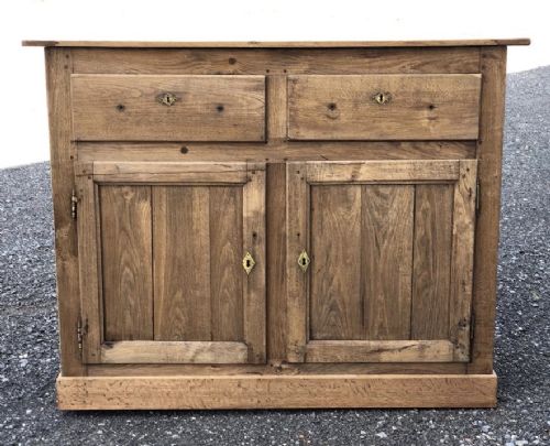 Early French Bleached Oak Cupboard