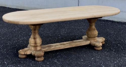 French Bleached Oak Farmhouse Table