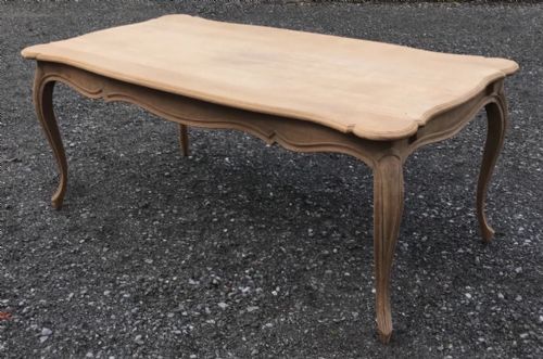 French Louis Xv Bleached Oak Dining Table