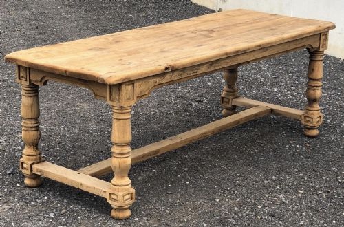 Bleached Oak Farmhouse Dining Table