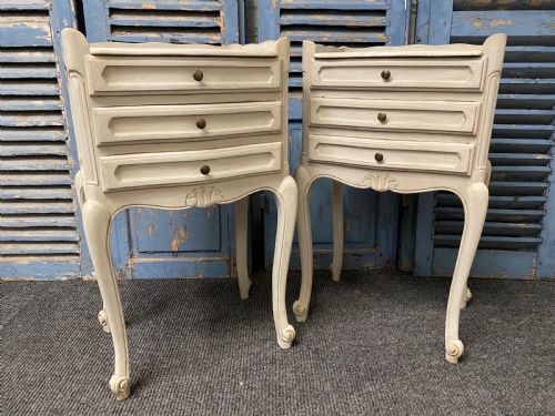 Pair French Bedside Drawers