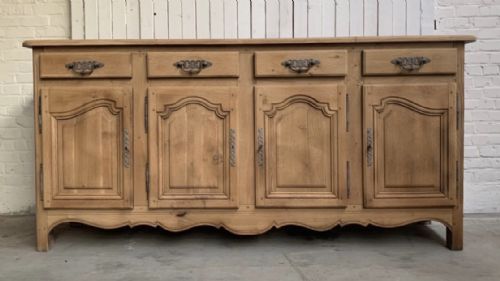 French 19th C Bleached Oak Enfilade