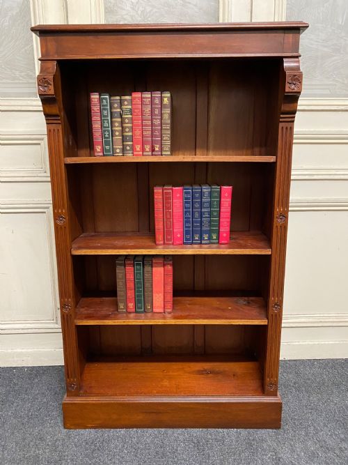 Mahogany Open Bookcase