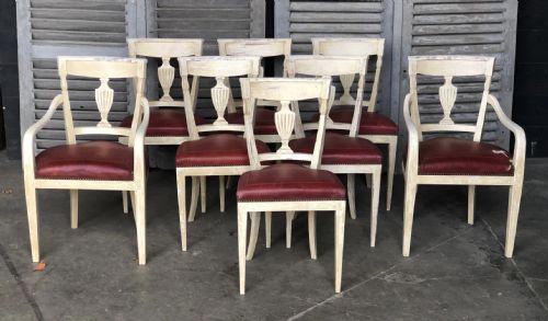 Set 8 French Directoire Dining Chairs