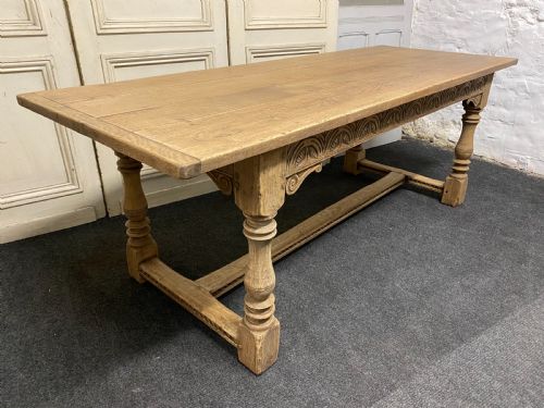 Bleached Oak Farmhouse Table