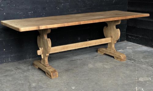 French Trestle Farmhouse Dining Table