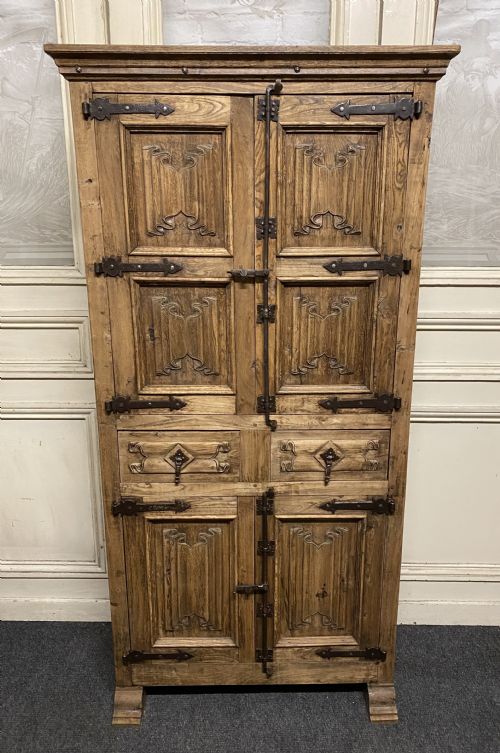 Gothic Oak French Rustic Cupboard