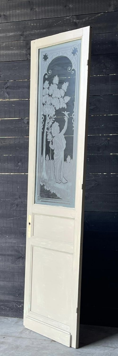 French Etched Glass Chateau Door