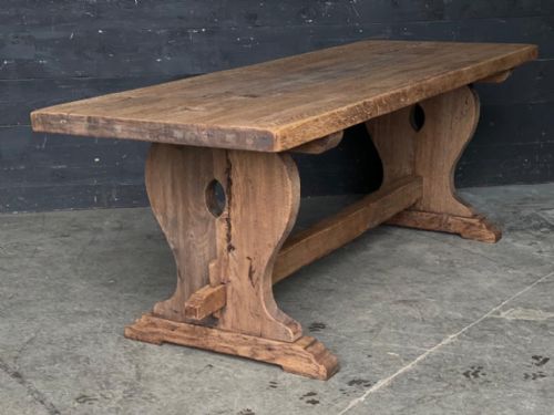 French Trestle End Oak Farmhouse Table