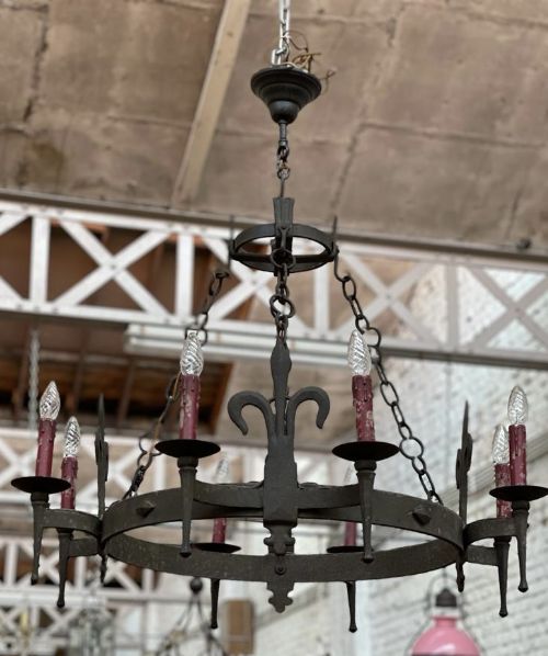 Large Rustic French Chandelier