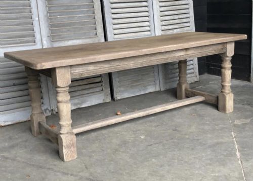 Light Colour Oak Farmhouse Dining Table